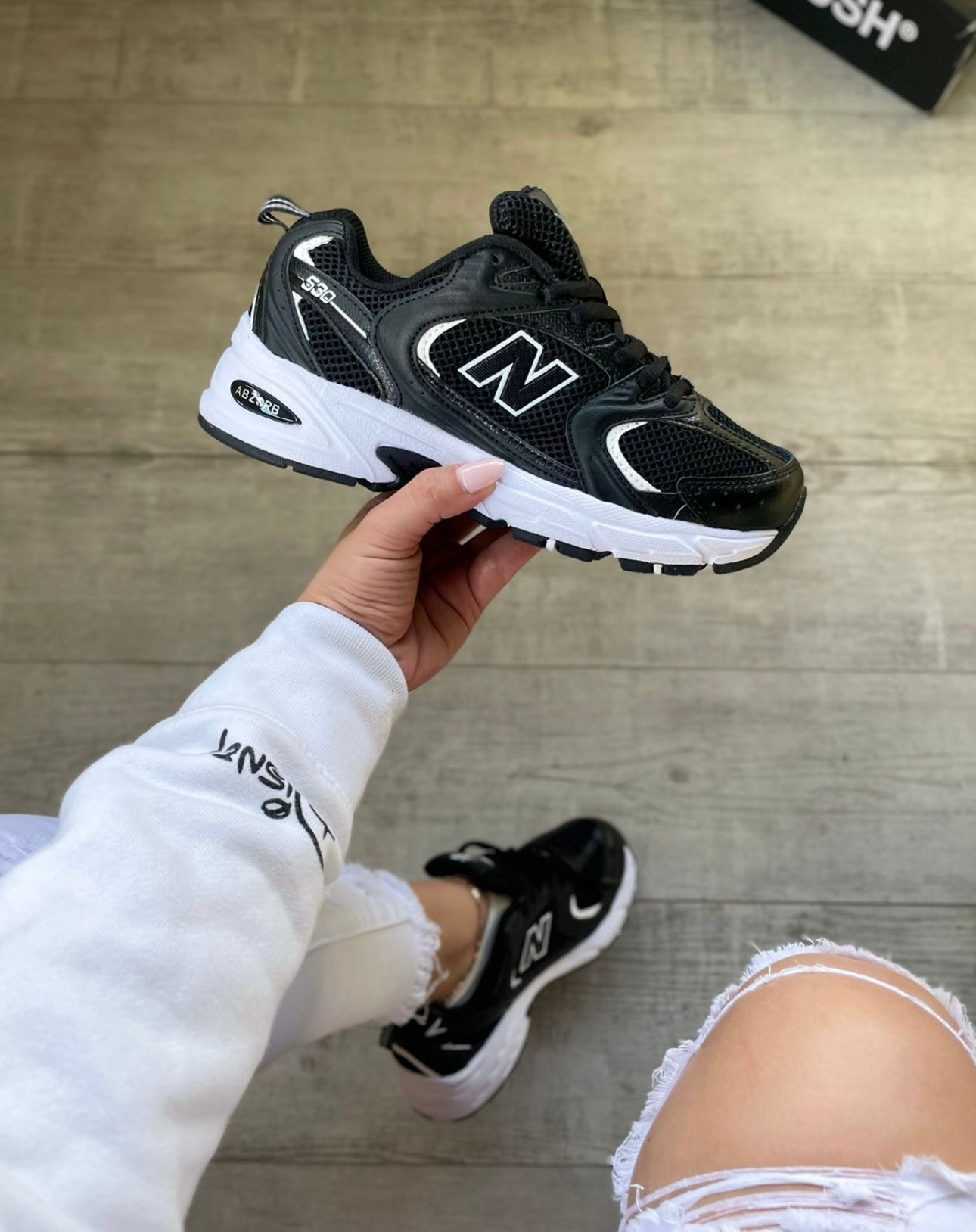 NEW BALANCE 530 NEGRO BLANCO
