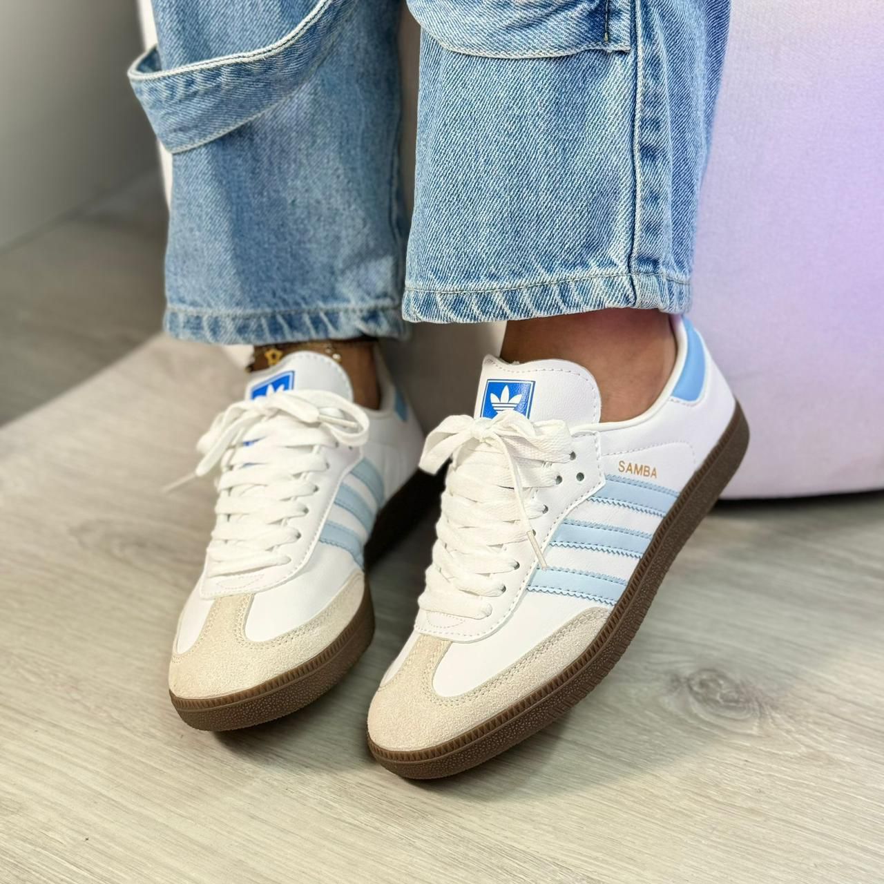 ADIDAS SAMBA OG BLANCA AZUL
