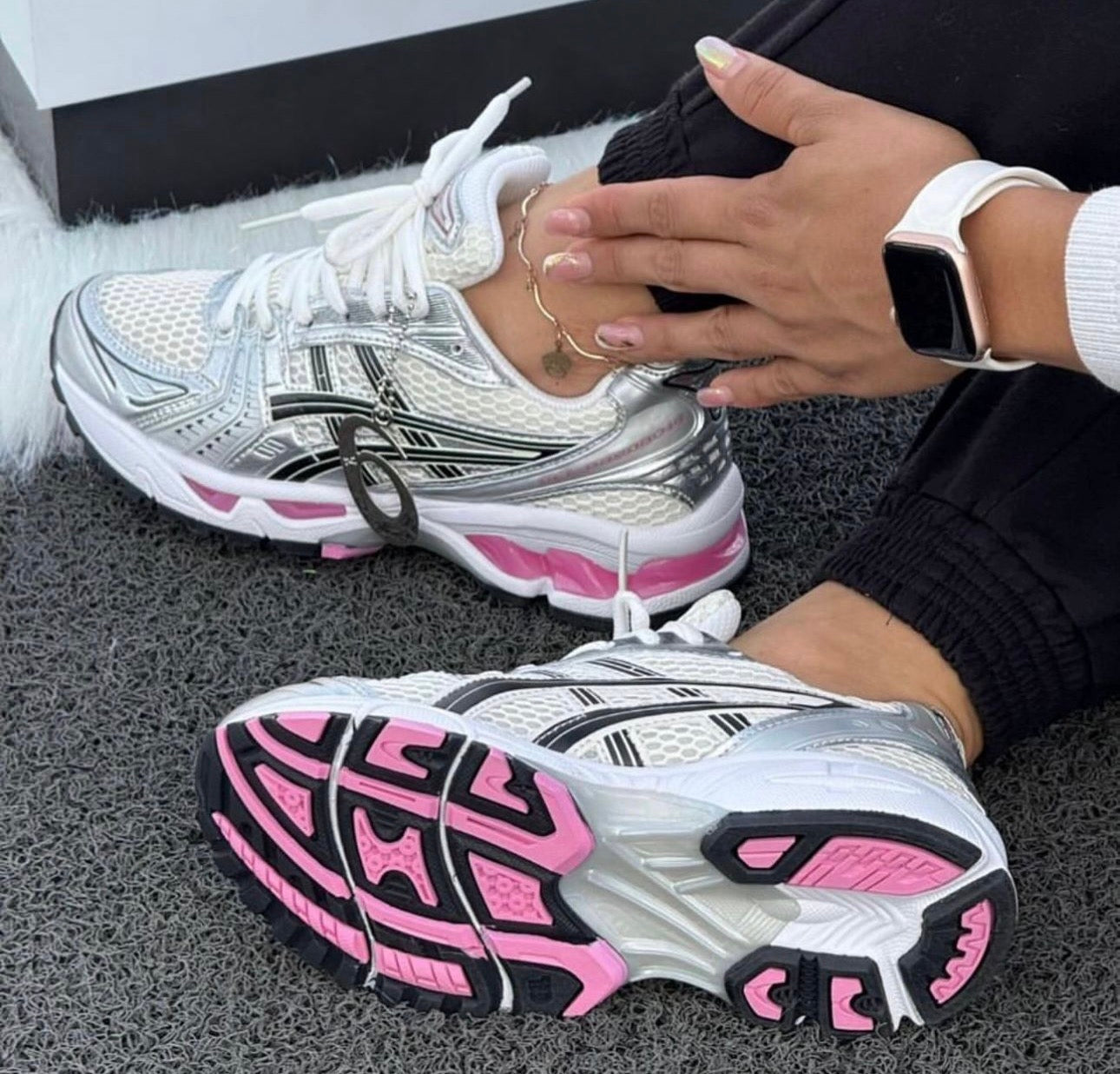 ASICS GEL KAYANO 14 GRIS - ROSA