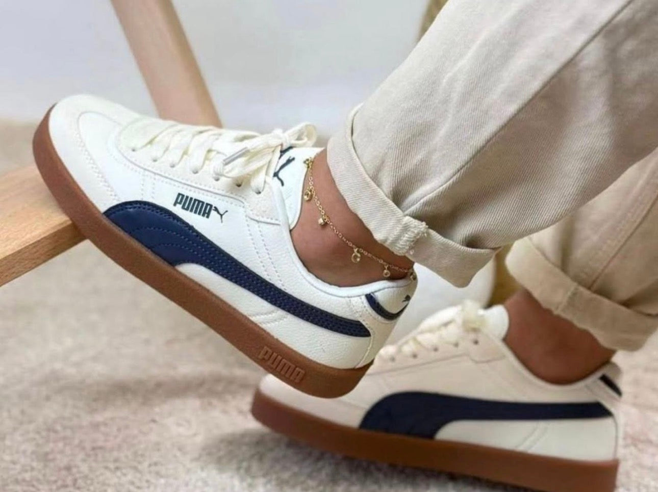 PUMA PALERMO BEIGE AZUL