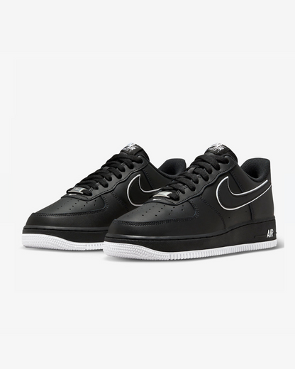 NIKE AIR FORCE 1 LOW BLACK WHITE SOLE (Liquidación)